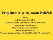 Vtip dne: A je to, mám řidičák