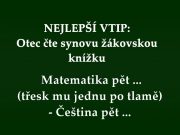 NEJLEPŠÍ VTIP: Otec čte synovu žákovskou knížku
