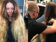 Žena se už 30 let nestříhala, stylista z ní udělal neuvěřitelnou krásku