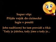 Super vtip: Přijde voják do cizinecké legie v poušti