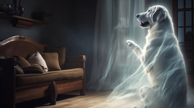 a-dog-holding-its-paw-out-for-a-ghost-to-touch